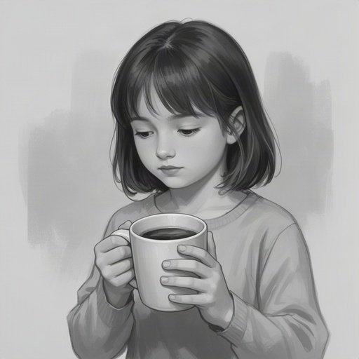 A girl holding a coffee mug