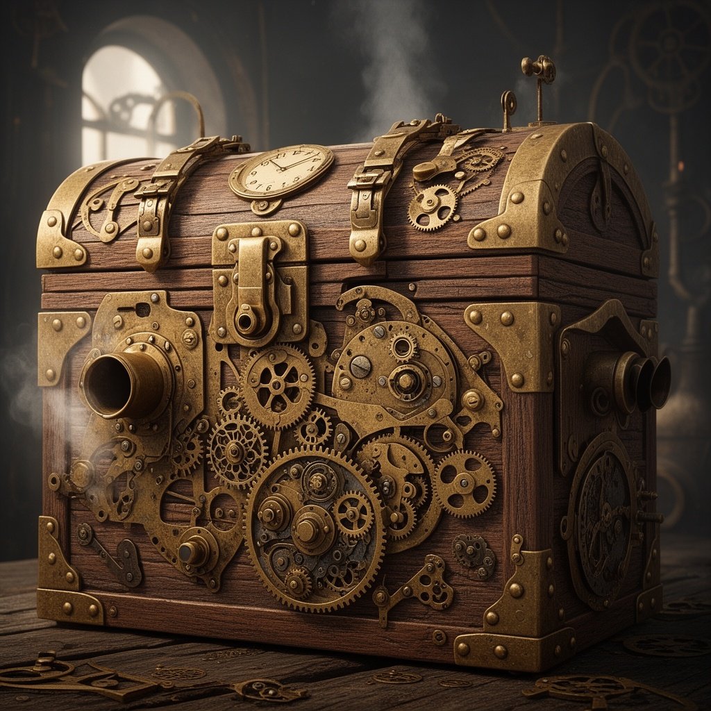A steampunk treasure chest