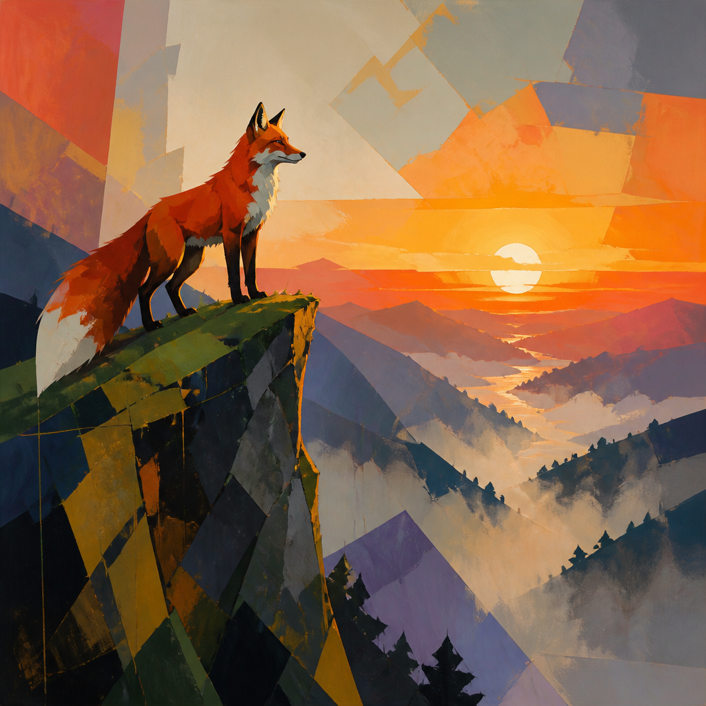 Abstract AI art style example