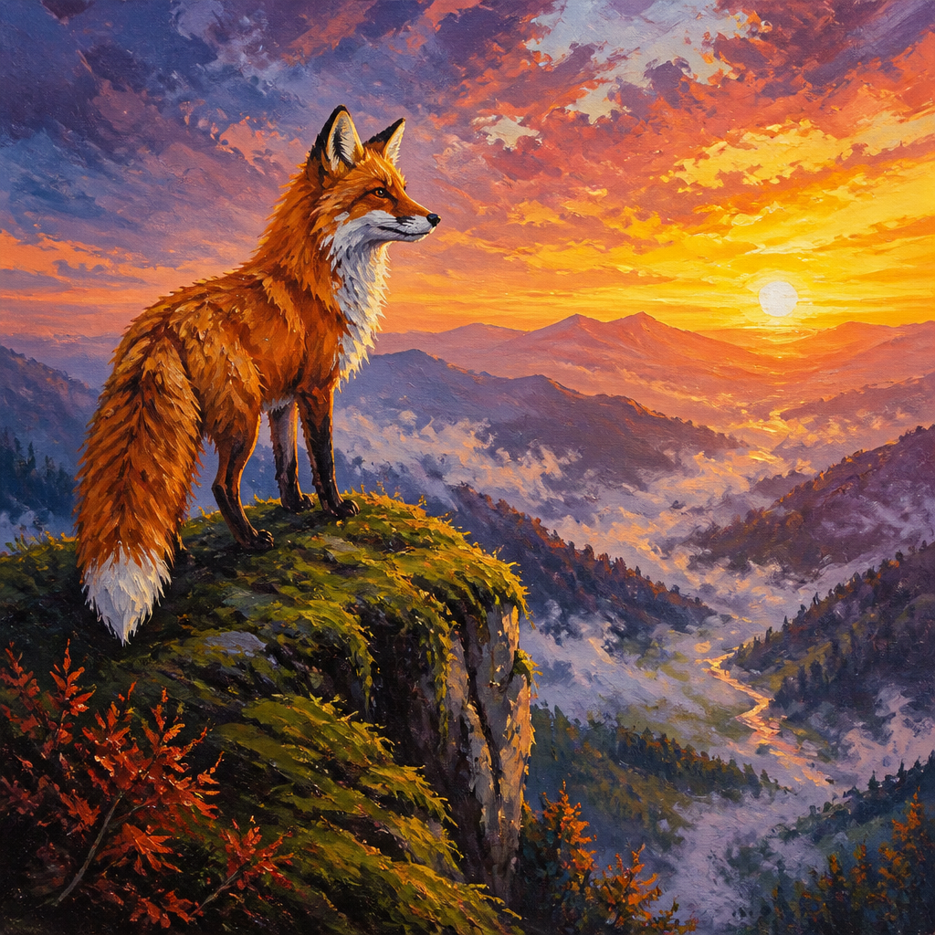 Acrylic AI art style example