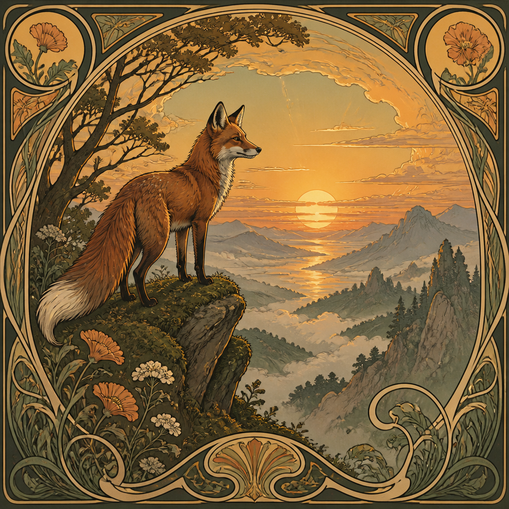 Art Nouveau AI art style example