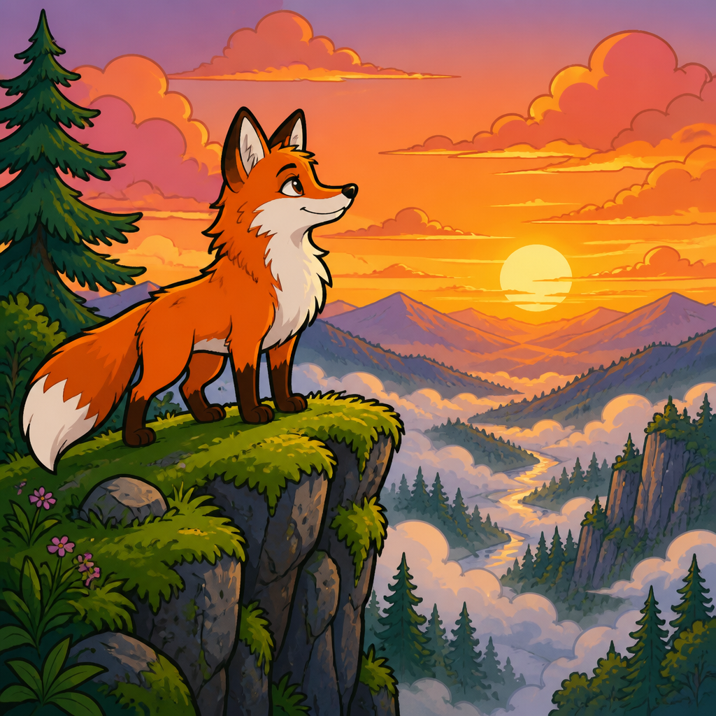 Cartoon AI art style example