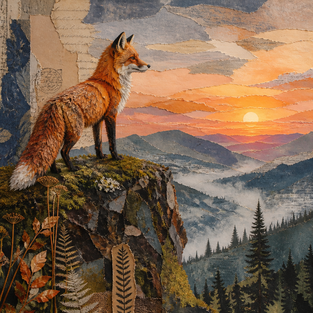 Collage AI art style example