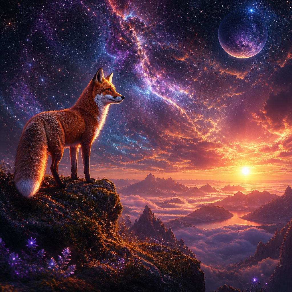 Cosmic AI art style example