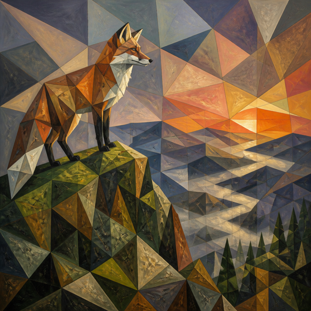Cubism AI art style example