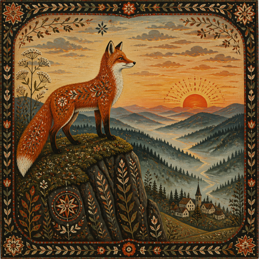 Folk Art AI art style example