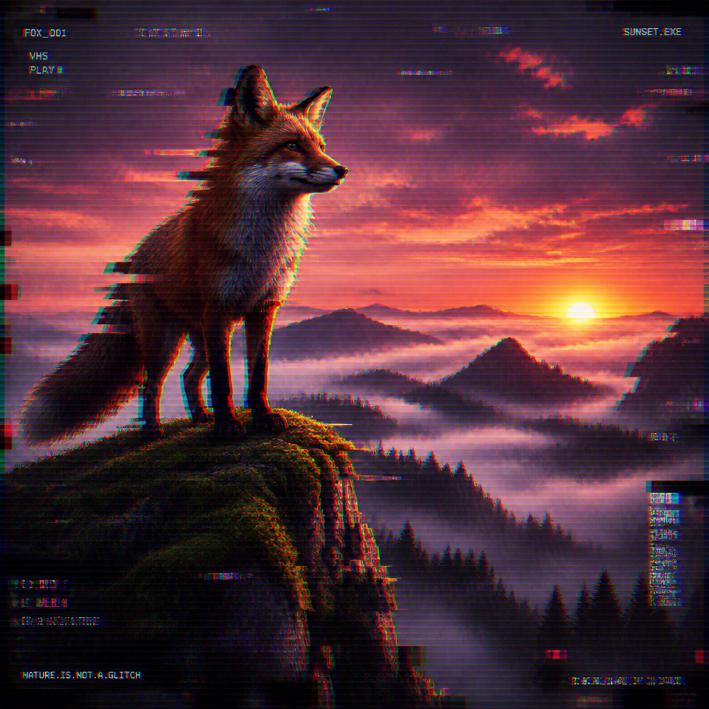 Glitch AI art style example