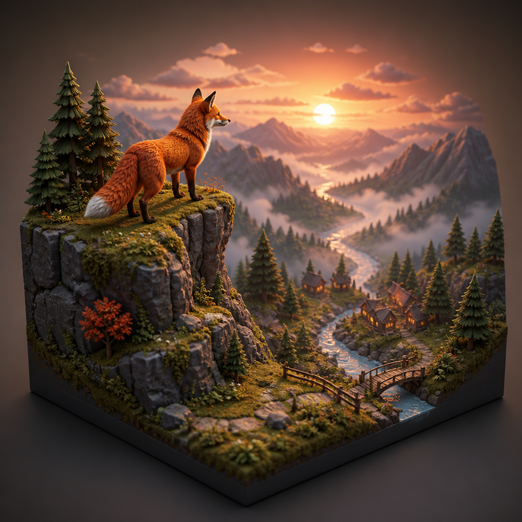 Isometric AI art style example