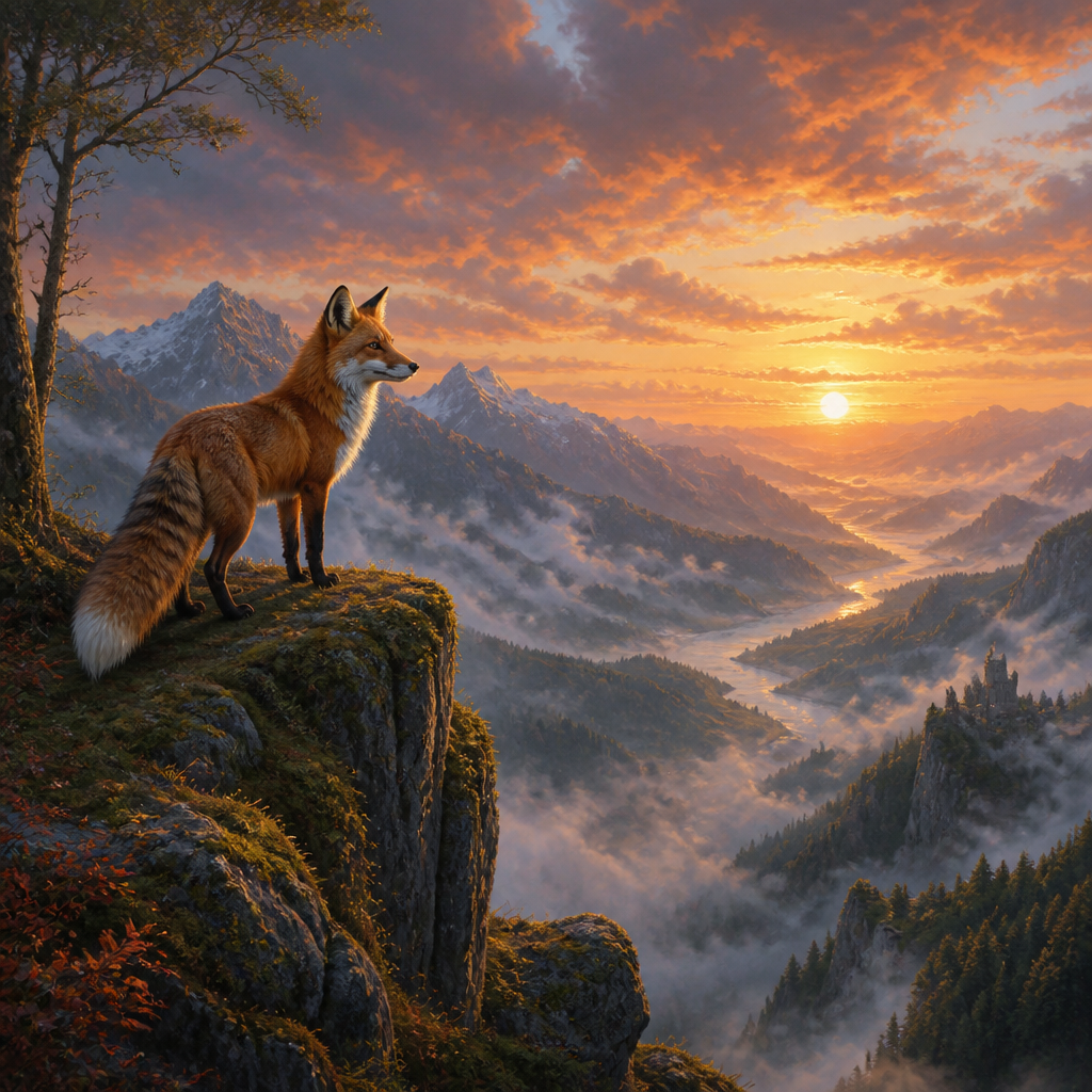 Landscape AI art style example