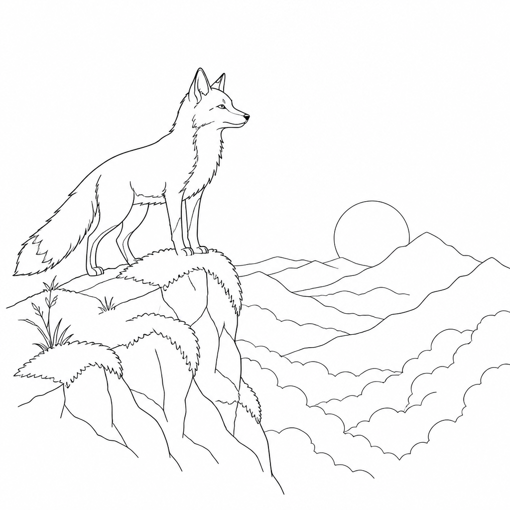 Line Art AI art style example
