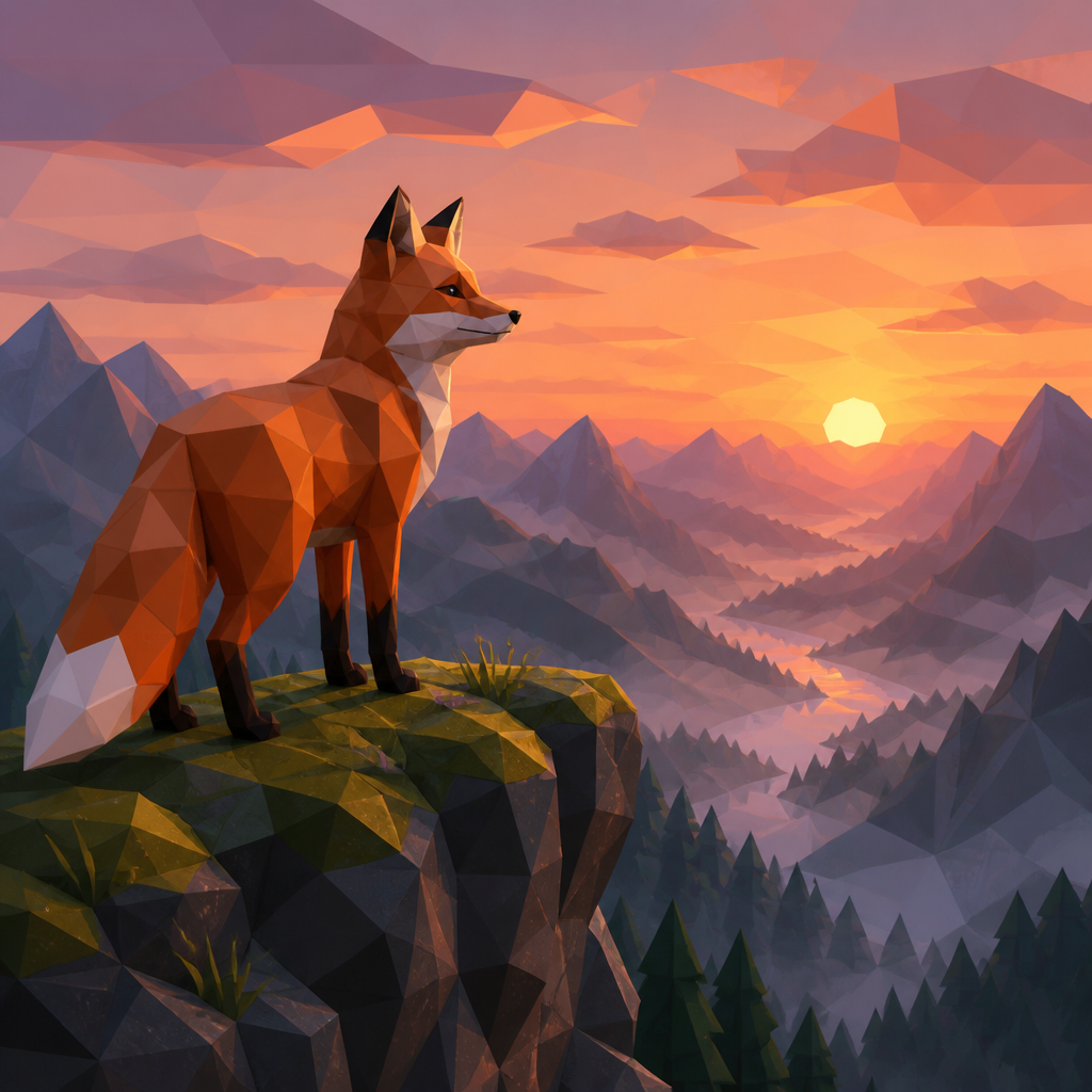 Low Poly AI art style example
