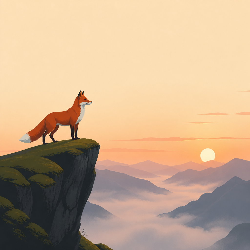 Minimalist AI art style example