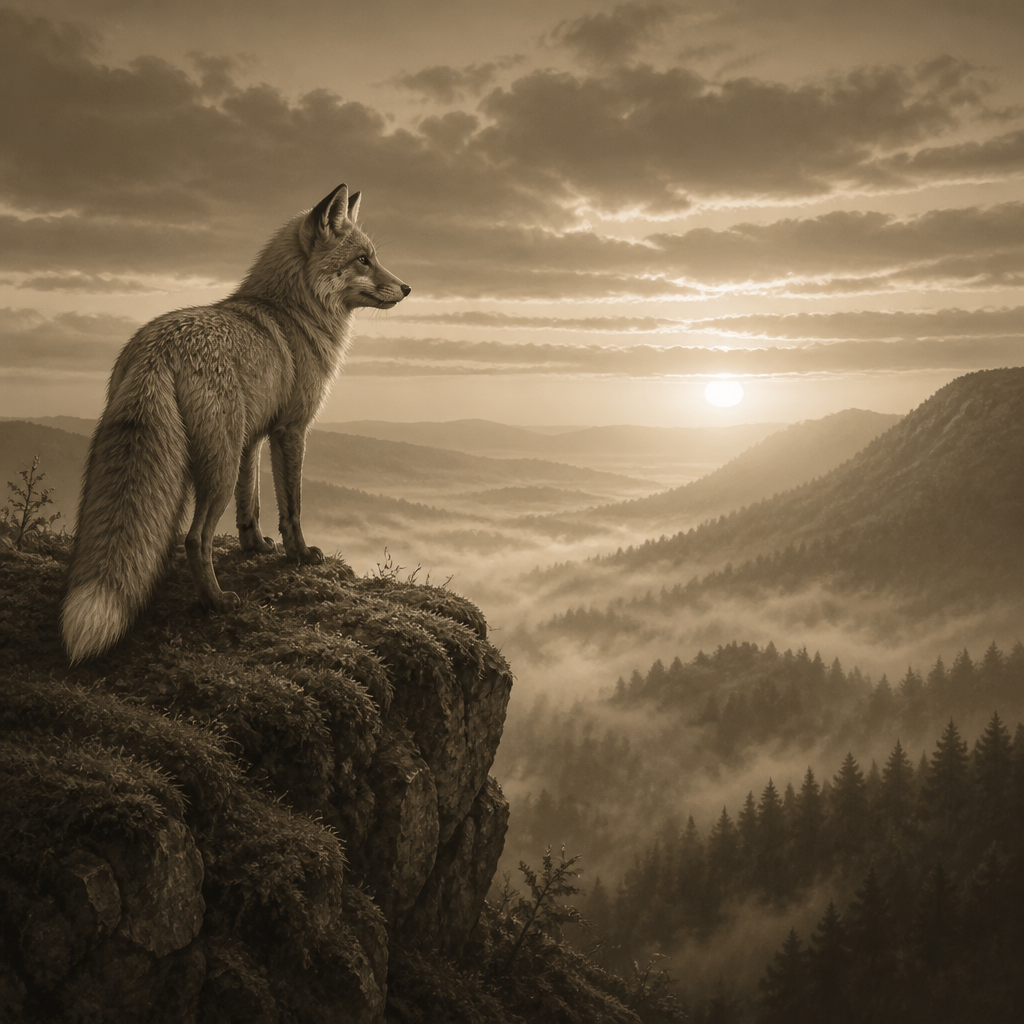 Monochrome AI art style example