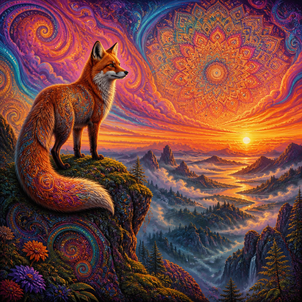 Psychedelic AI art style example