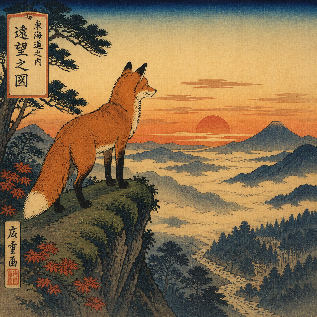 Ukiyo-e AI art style example