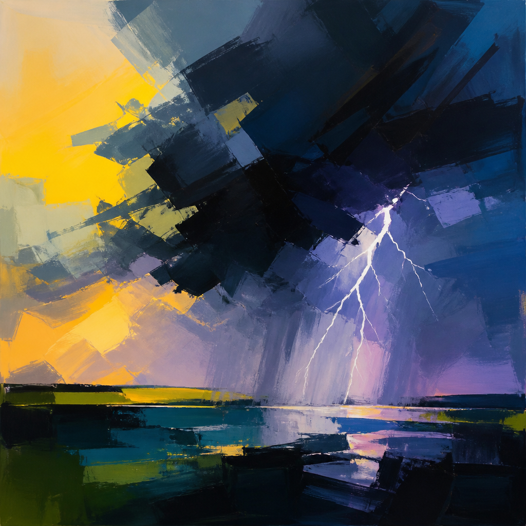 Abstract style AI art example