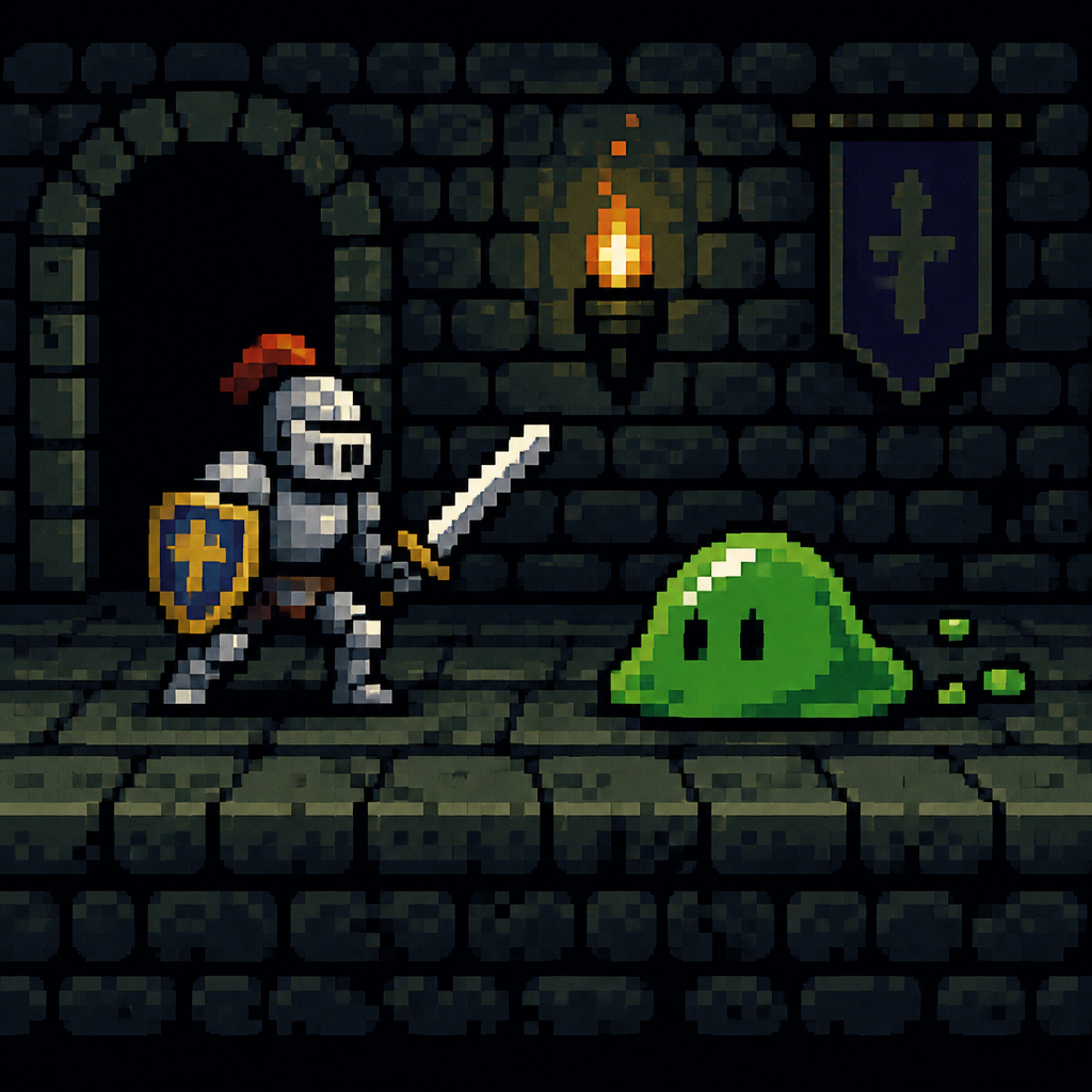 Pixel Art style AI art example