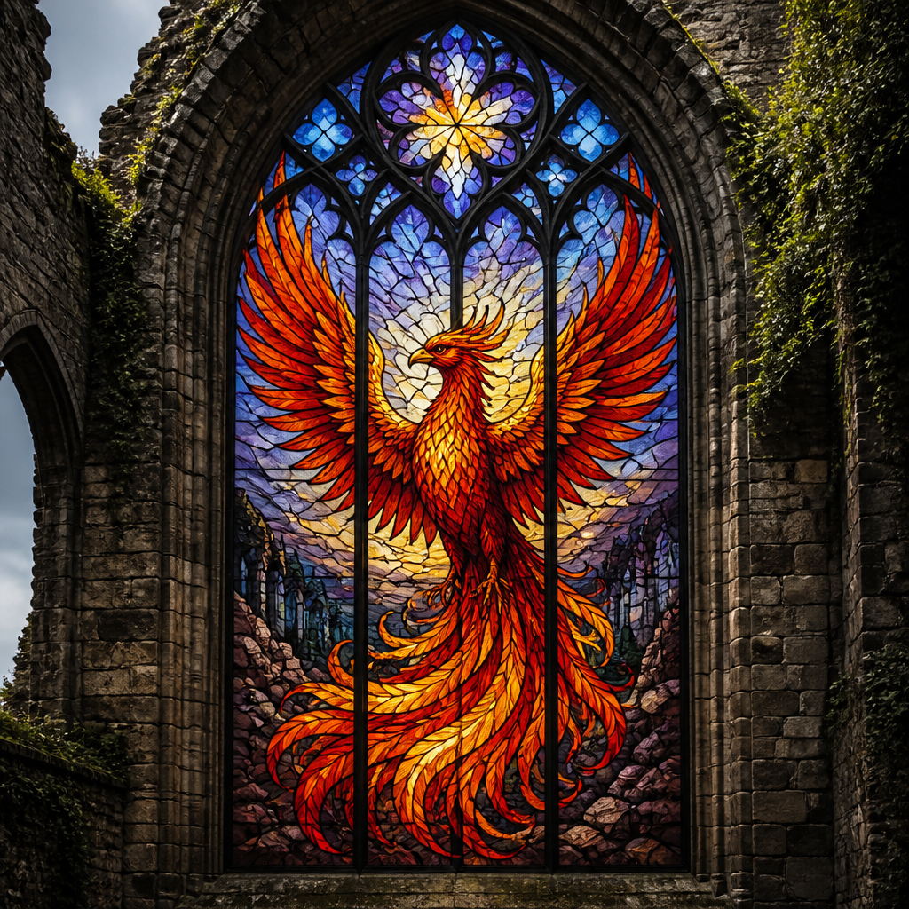 Stained Glass style AI art example