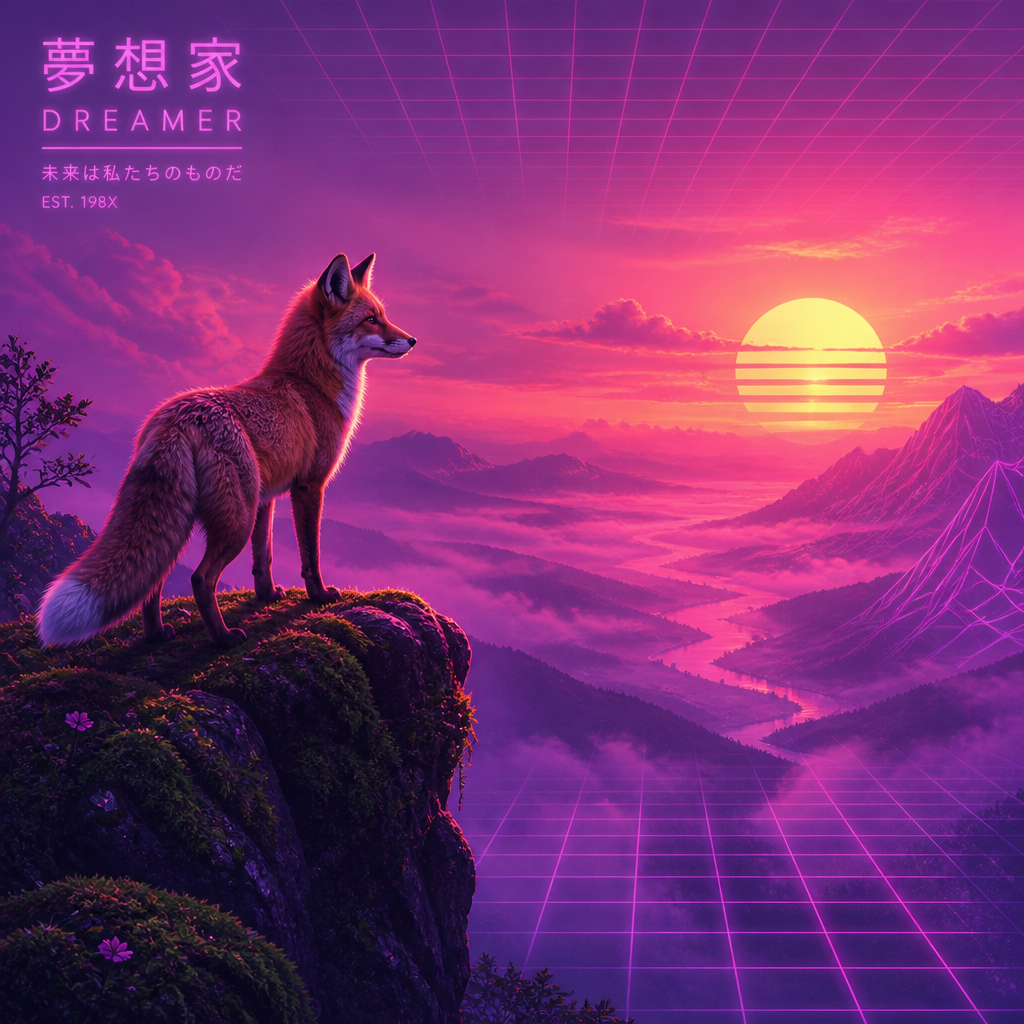 Vaporwave AI art style example