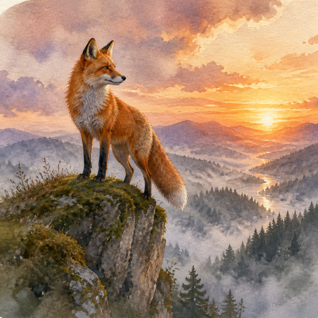 Watercolor AI art style example